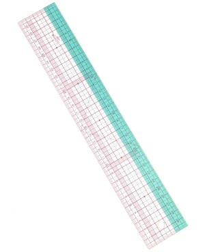 Japanisches Lineal, kariert - 30 cm