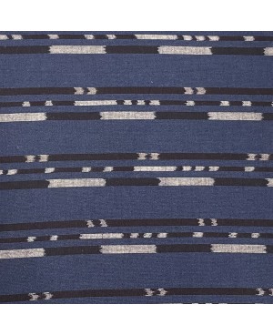 Blue/black Kurume Kasuri fabric with lines