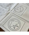 Sashiko Stoffbahn mit Schablone - Ecru
