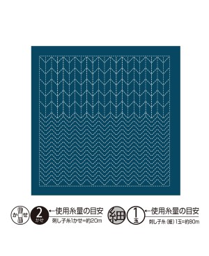 Sashiko-Mustertuch Hana Fukin Yabane