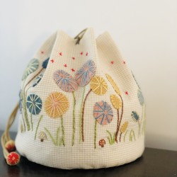 Motif de sac appliqué de forme libre de fleurs sauvages PA-WF2019