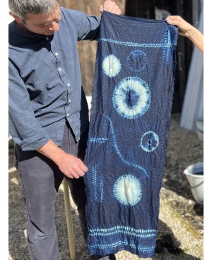 Shibori-Nui indigo workshop July 31