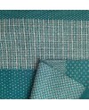Coton sérigraphié Takumi motif kasuri bleu turquoise