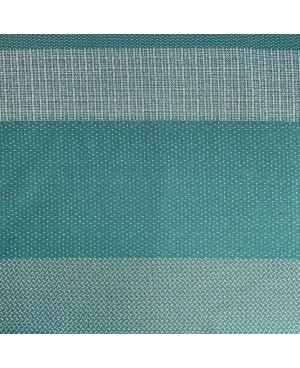 Coton sérigraphié Takumi motif kasuri bleu turquoise