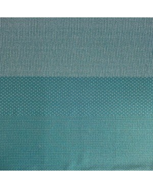 Takumi screen-printed cotton with kasuri pattern turquoise blue