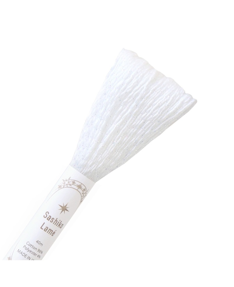 Fil Sashiko Lame 40m Blanc Fil Sashiko Lame 40m Blanc