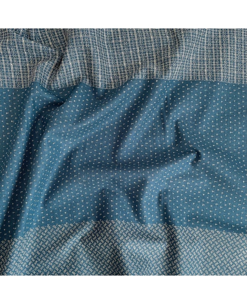 Takumi siebgedruckte Baumwolle mit blauem Kasuri-Muster Takumi siebgedruckte Baumwolle mit blauem Kasuri-Muster