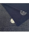 Coton sérigraphié Takumi motif lapins bleu