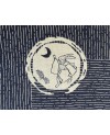 Takumi screen-printed cotton with blue rabbit motif
