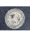 Takumi screen-printed cotton with blue rabbit motif