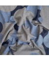 Takumi siebgedruckte Baumwolle mit blauem Kreismuster