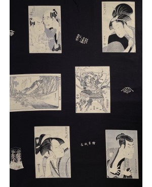 Takumi Ukiyo-E Siebdruck-Baumwollpanel von Tsutaya Jūzaburō
