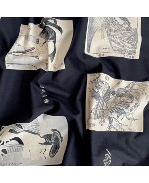 Pannello in cotone serigrafato Takumi Ukiyo-E di Tsutaya Jūzaburō