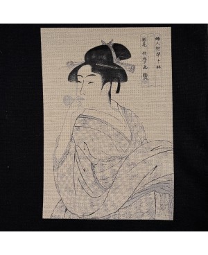 Panneau de Coton sérigraphié Takumi Ukiyo-E par Tsutaya Jūzaburō