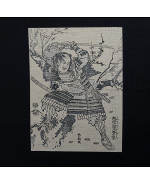 Takumi Ukiyo-E screen printed cotton panel by Tsutaya Jūzaburō