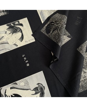 Takumi Ukiyo-E Siebdruck-Baumwollpanel von Tsutaya Jūzaburō