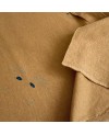 Coton sérigraphié Takumi têtes de chats camel