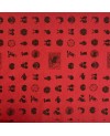 Conigli in cotone serigrafato Takumi rosso