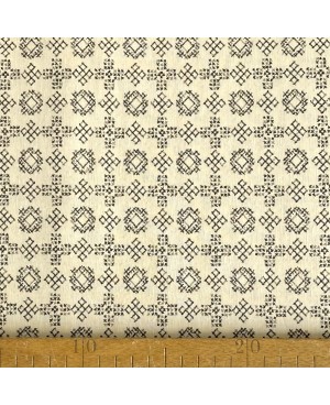 Cotone serigrafato Takumi, disegni vari, beige