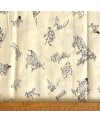 Takumi screen-printed cotton with beige rabbit motif