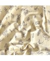 Takumi Siebdruck Baumwolle Hasenmotive beige