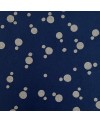 Coton sérigraphié Takumi motifs gros pois bleu/gris