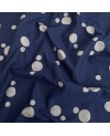 Coton sérigraphié Takumi motifs gros pois bleu/gris