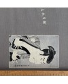 Takumi Ukiyo-E Siebdruck-Baumwollpanel von Tsutaya Jūzaburō mit grauem Hintergrund