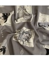 Takumi Ukiyo-E panel de algodón serigrafiado por Tsutaya Jūzaburō fondo gris