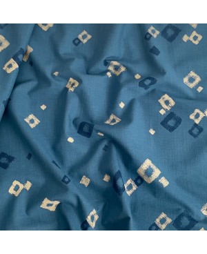 Takumi screen-printed cotton blue squares