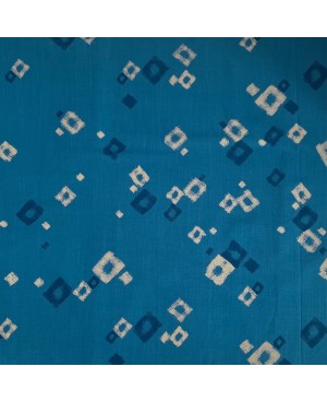 Quadri in cotone serigrafato Takumi blu