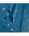 Takumi siebgedruckte Baumwolle quadratisch blau