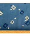 Takumi siebgedruckte Baumwolle quadratisch blau