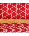 Algodón serigrafiado Takumi Asanoha y Seigaiha, rojo