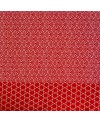 Algodón serigrafiado Takumi Asanoha y Seigaiha, rojo