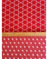 Takumi Asanoha and Seigaiha screen-printed cotton, red