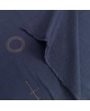Coton sérigraphié Takumi pointillés en cercle bleu