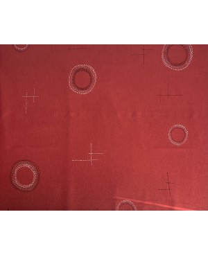 Takumi screen-printed cotton with red circle dots