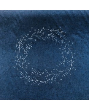 Pre-stencilled Sashiko Wreath Panel